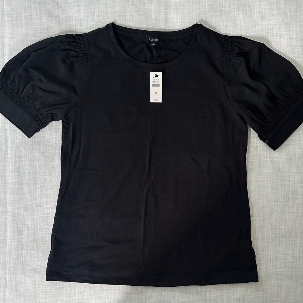 Talbots Black Short Sleeve Top